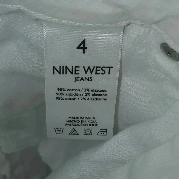 Nine West Gramercy Skinny Capri White Ankle Jeans Size 4 - Picture 13 of 16